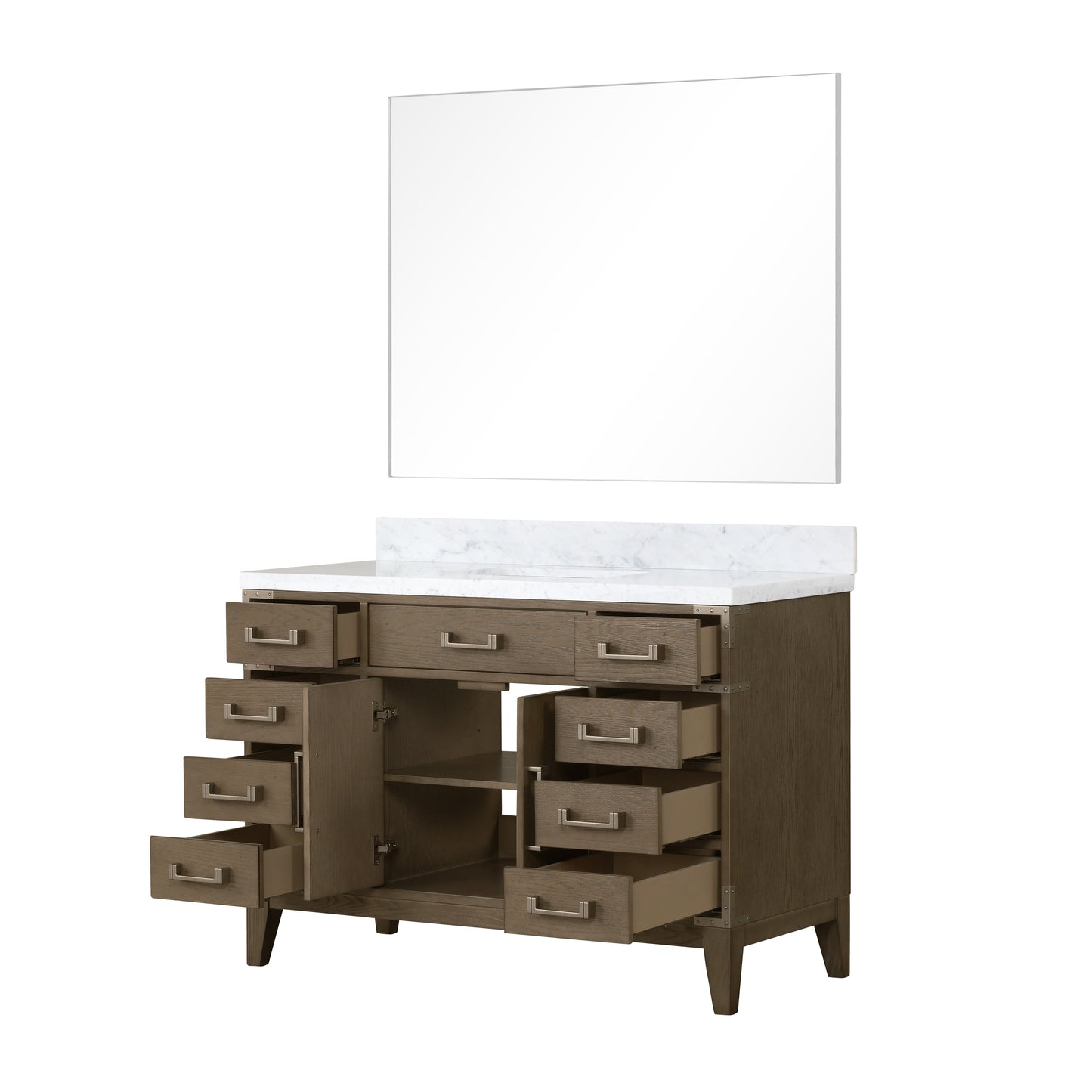Laurel 48 in W x 22 in D Grey Oak Single Bath Vanity