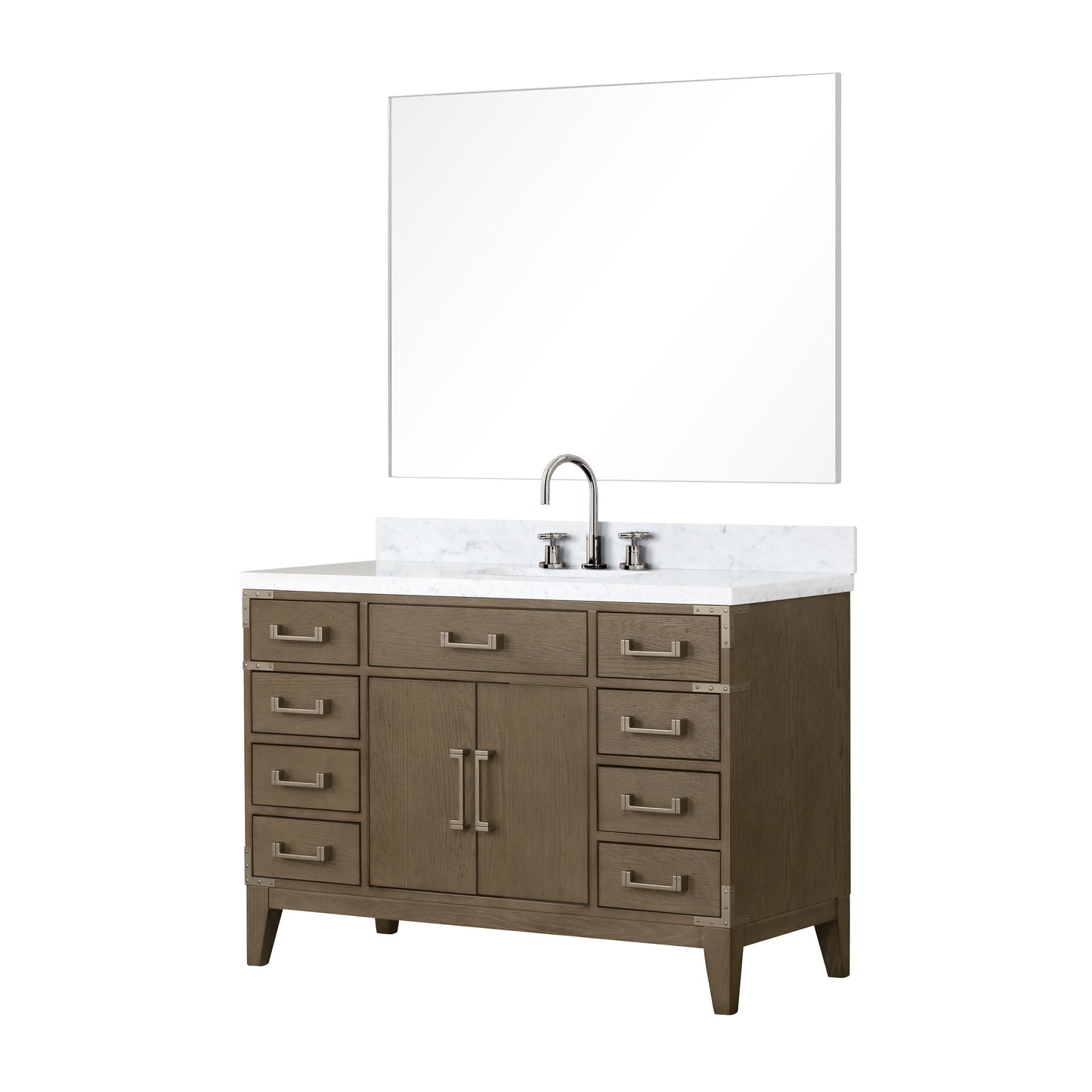 Laurel 48 in W x 22 in D Grey Oak Single Bath Vanity
