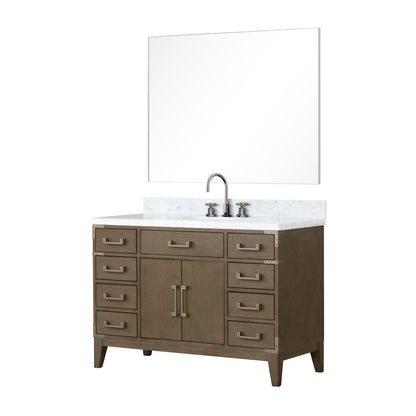 Laurel 48 in W x 22 in D Grey Oak Single Bath Vanity