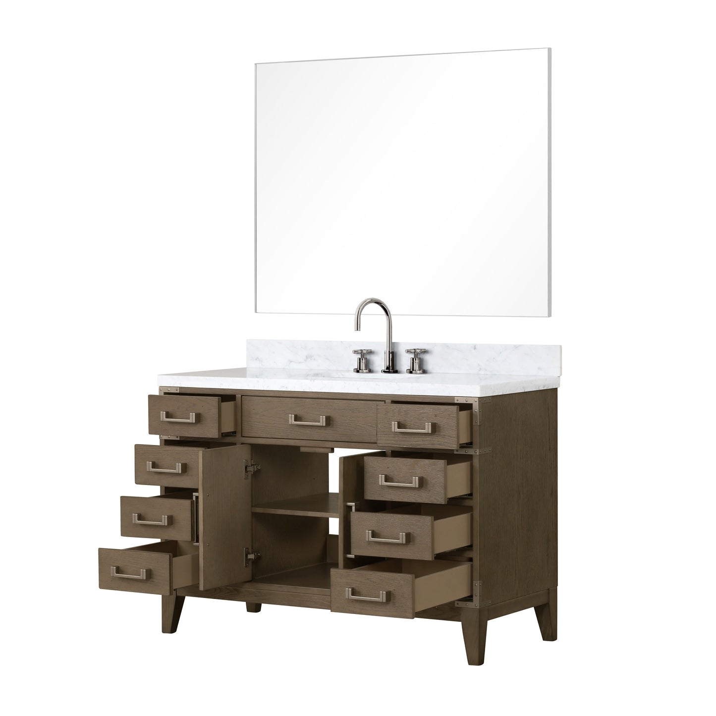 Laurel 48 in W x 22 in D Grey Oak Single Bath Vanity