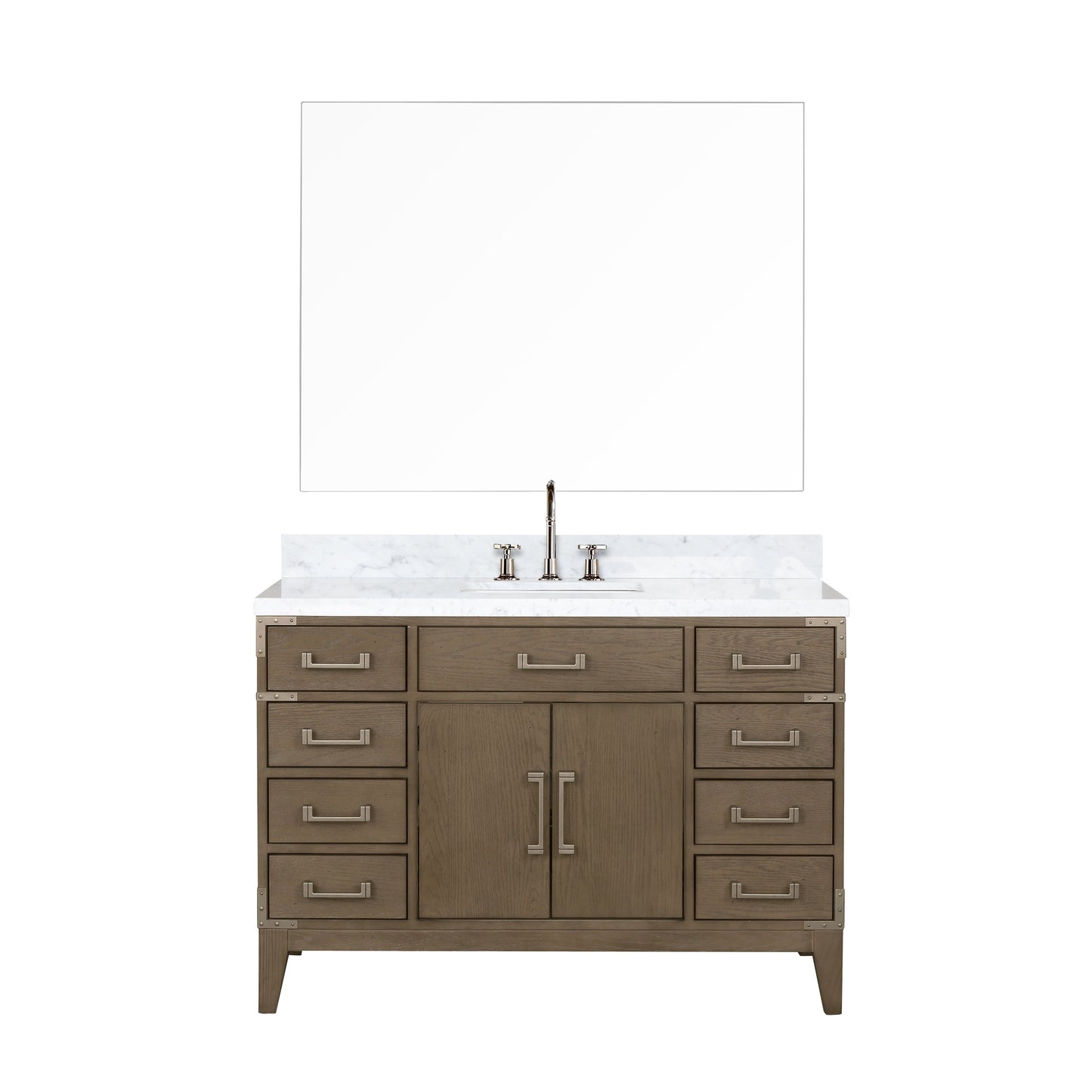 Laurel 48 in W x 22 in D Grey Oak Single Bath Vanity