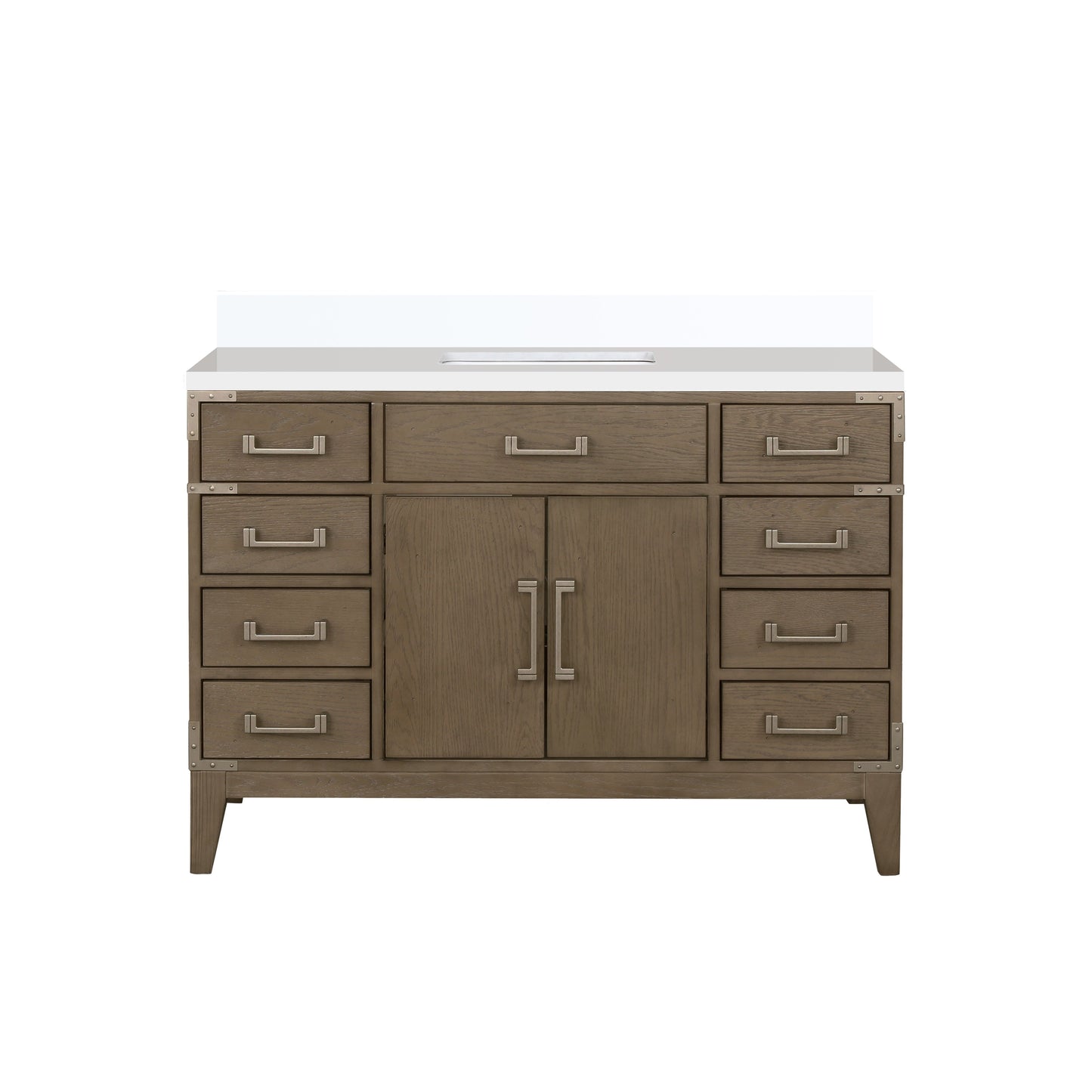 Laurel 48 in W x 22 in D Grey Oak Single Bath Vanity