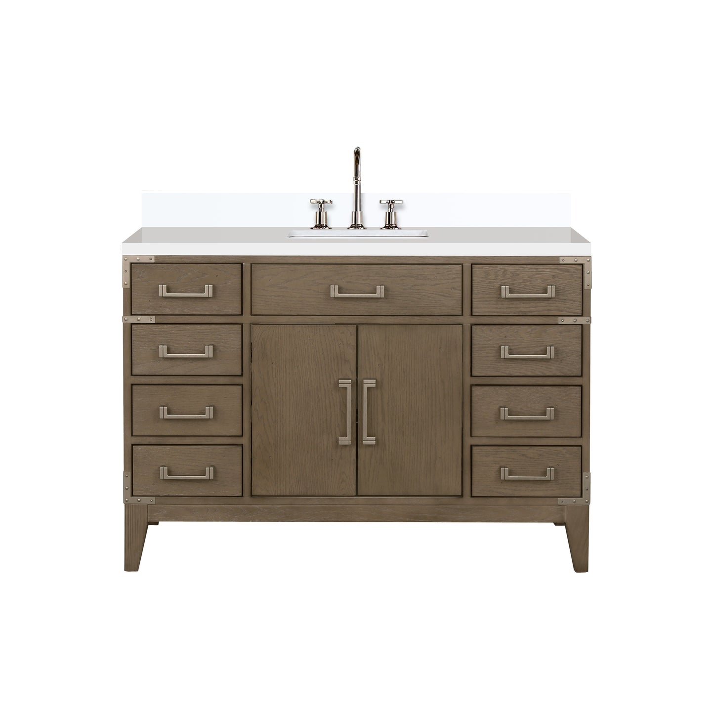 Laurel 48 in W x 22 in D Grey Oak Single Bath Vanity