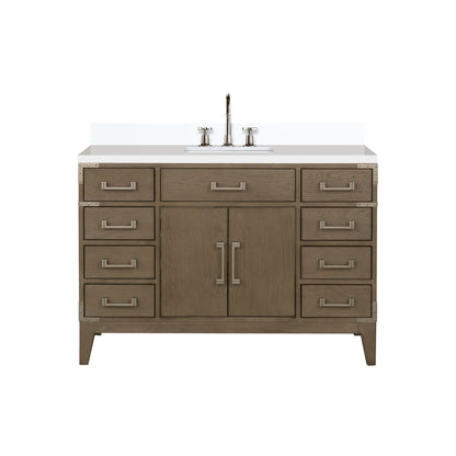 Laurel 48 in W x 22 in D Grey Oak Single Bath Vanity
