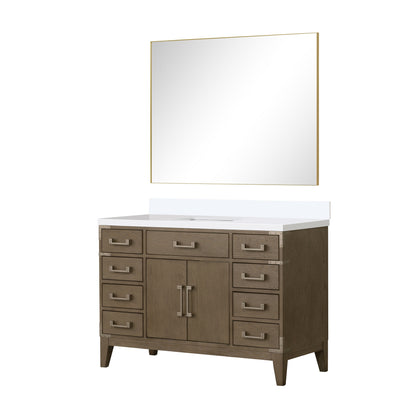 Laurel 48 in W x 22 in D Grey Oak Single Bath Vanity