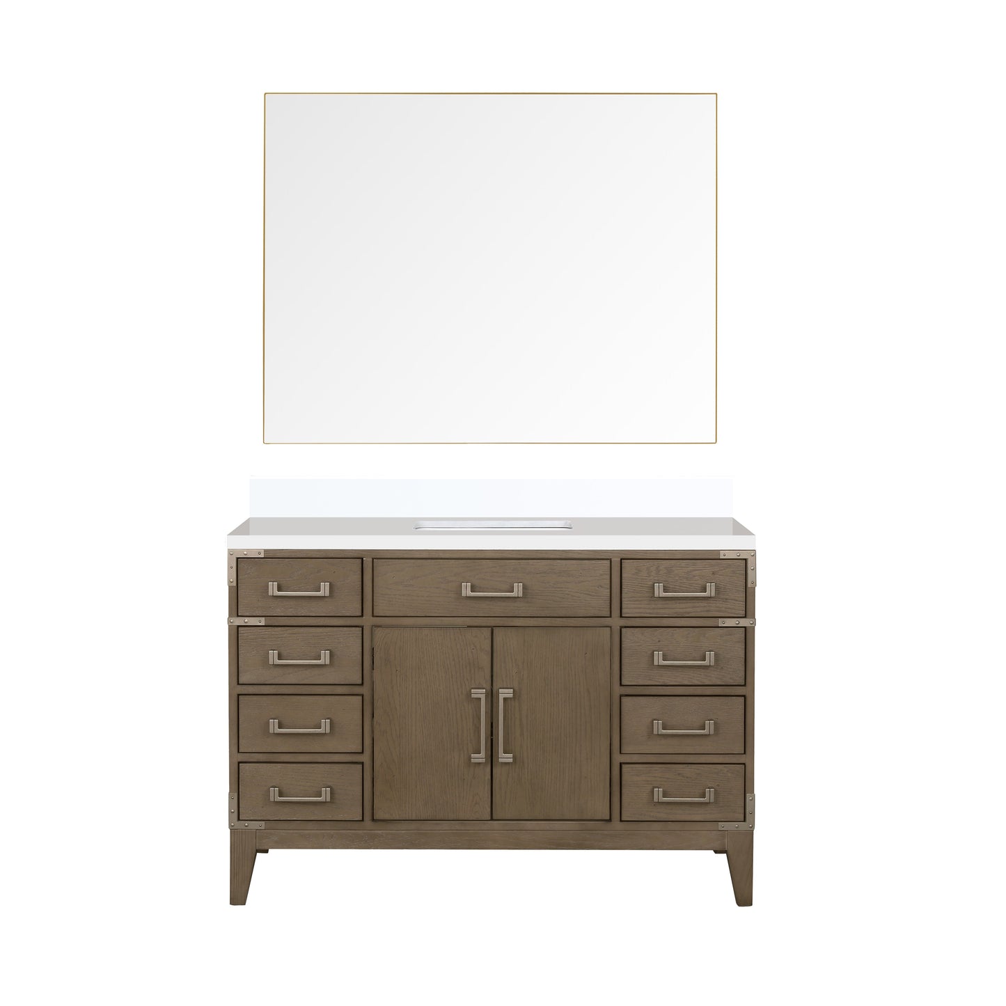 Laurel 48 in W x 22 in D Grey Oak Single Bath Vanity