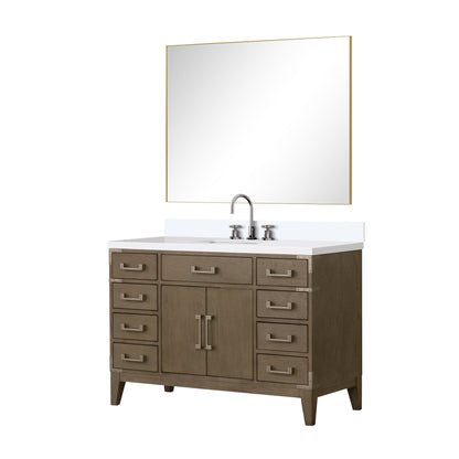 Laurel 48 in W x 22 in D Grey Oak Single Bath Vanity