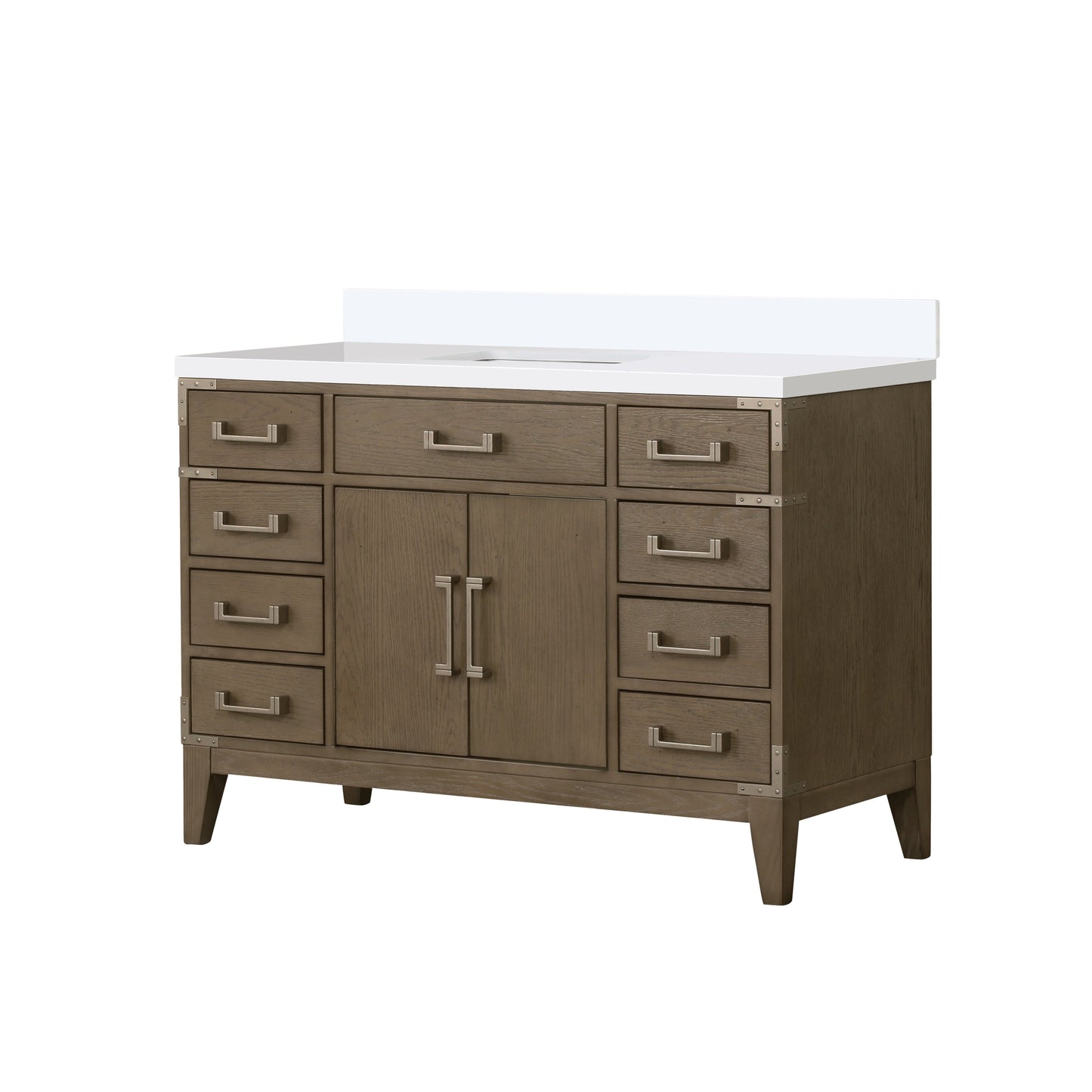 Laurel 48 in W x 22 in D Grey Oak Single Bath Vanity
