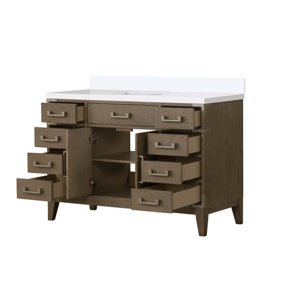 Laurel 48 in W x 22 in D Grey Oak Single Bath Vanity
