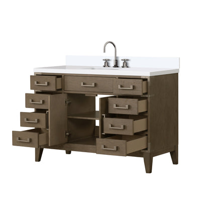 Laurel 48 in W x 22 in D Grey Oak Single Bath Vanity