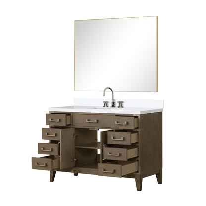Laurel 48 in W x 22 in D Grey Oak Single Bath Vanity