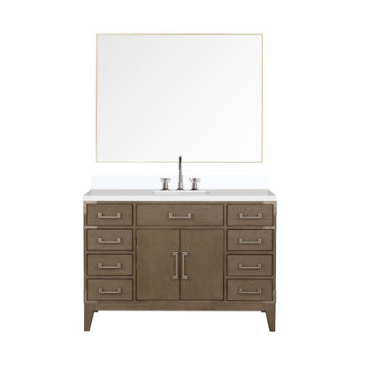 Laurel 48 in W x 22 in D Grey Oak Single Bath Vanity