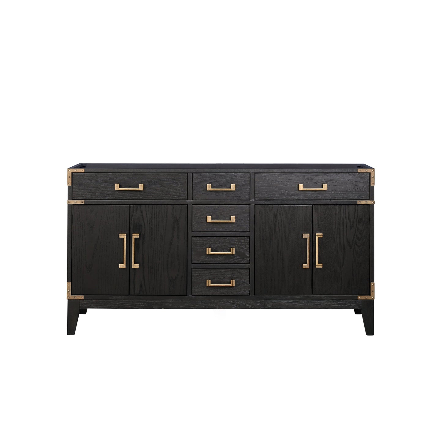 Laurel 60 in W x 22 in D Black Oak Double Bath Vanity