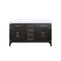 Laurel 60 in W x 22 in D Black Oak Double Bath Vanity