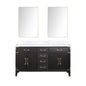 Laurel 60 in W x 22 in D Black Oak Double Bath Vanity