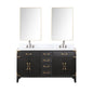 Laurel 60 in W x 22 in D Black Oak Double Bath Vanity
