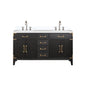 Laurel 60 in W x 22 in D Black Oak Double Bath Vanity