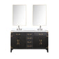 Laurel 60 in W x 22 in D Black Oak Double Bath Vanity