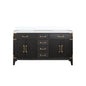 Laurel 60 in W x 22 in D Black Oak Double Bath Vanity