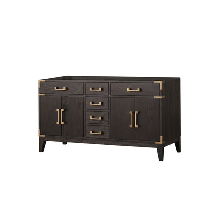 Laurel 60 in W x 22 in D Brown Oak Double Bath Vanity