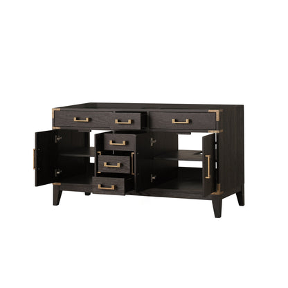 Laurel 60 in W x 22 in D Brown Oak Double Bath Vanity