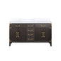 Laurel 60 in W x 22 in D Brown Oak Double Bath Vanity