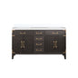Laurel 60 in W x 22 in D Brown Oak Double Bath Vanity