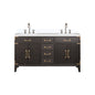Laurel 60 in W x 22 in D Brown Oak Double Bath Vanity