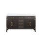 Laurel 60 in W x 22 in D Brown Oak Double Bath Vanity
