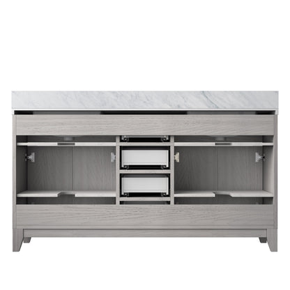 Laurel 60 in W x 22 in D White Oak Double Bath Vanity