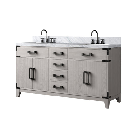Laurel 60 in W x 22 in D White Oak Double Bath Vanity