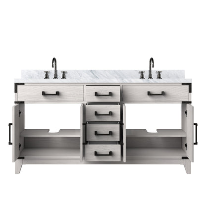 Laurel 60 in W x 22 in D White Oak Double Bath Vanity