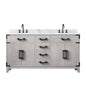Laurel 60 in W x 22 in D White Oak Double Bath Vanity