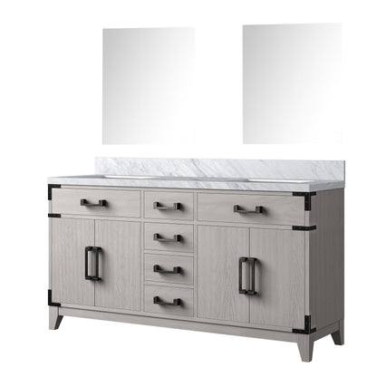 Laurel 60 in W x 22 in D White Oak Double Bath Vanity