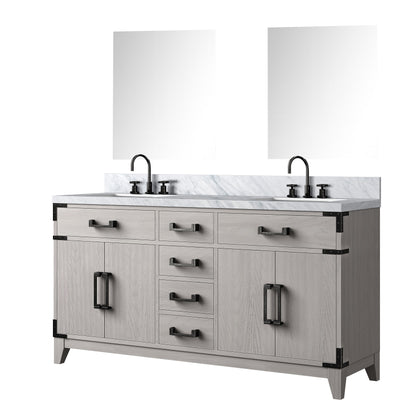 Laurel 60 in W x 22 in D White Oak Double Bath Vanity