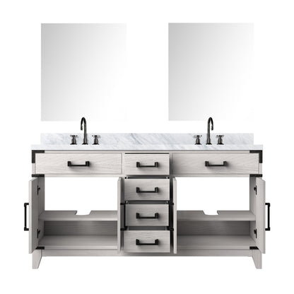 Laurel 60 in W x 22 in D White Oak Double Bath Vanity