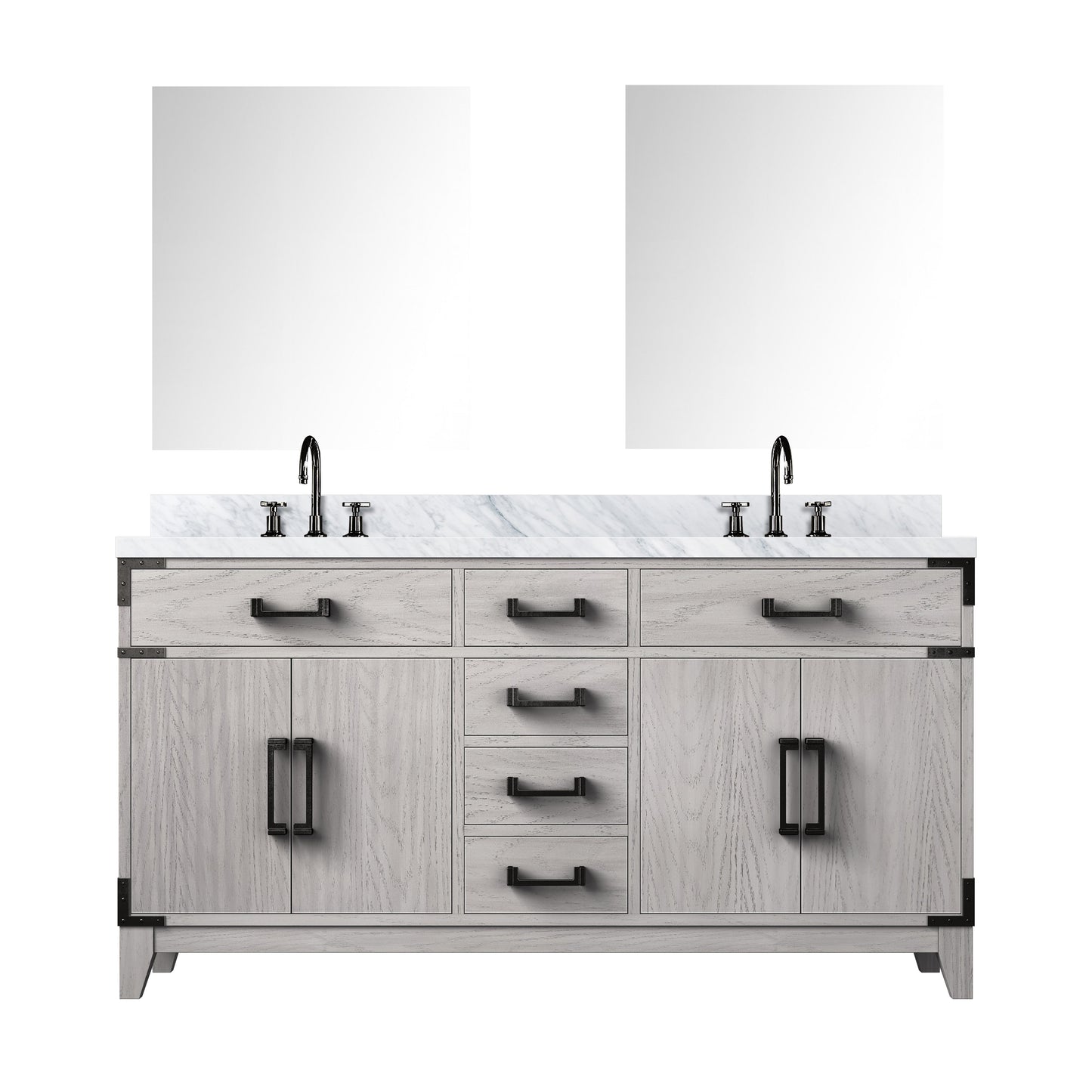 Laurel 60 in W x 22 in D White Oak Double Bath Vanity