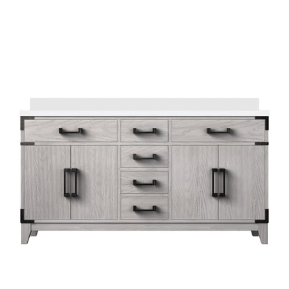 Laurel 60 in W x 22 in D White Oak Double Bath Vanity