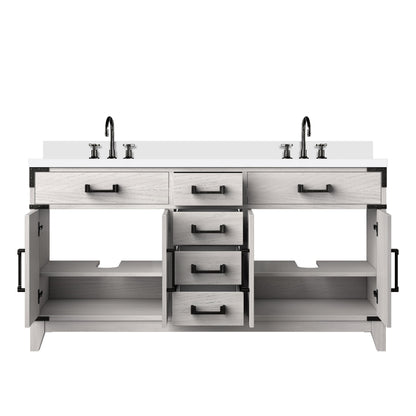 Laurel 60 in W x 22 in D White Oak Double Bath Vanity