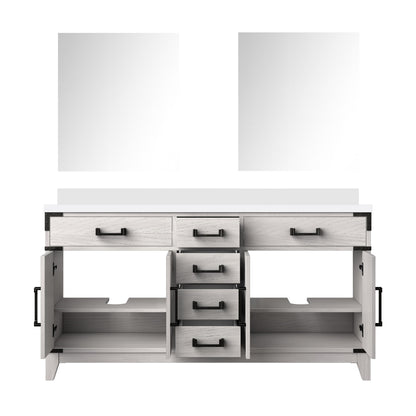 Laurel 60 in W x 22 in D White Oak Double Bath Vanity
