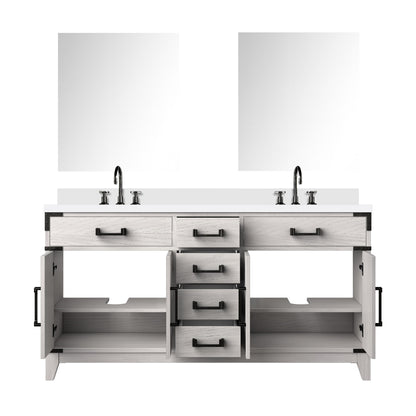 Laurel 60 in W x 22 in D White Oak Double Bath Vanity