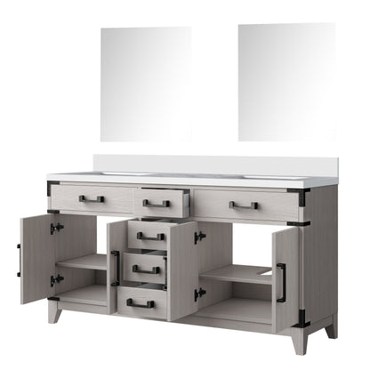 Laurel 60 in W x 22 in D White Oak Double Bath Vanity