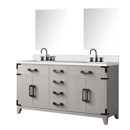 Laurel 60 in W x 22 in D White Oak Double Bath Vanity