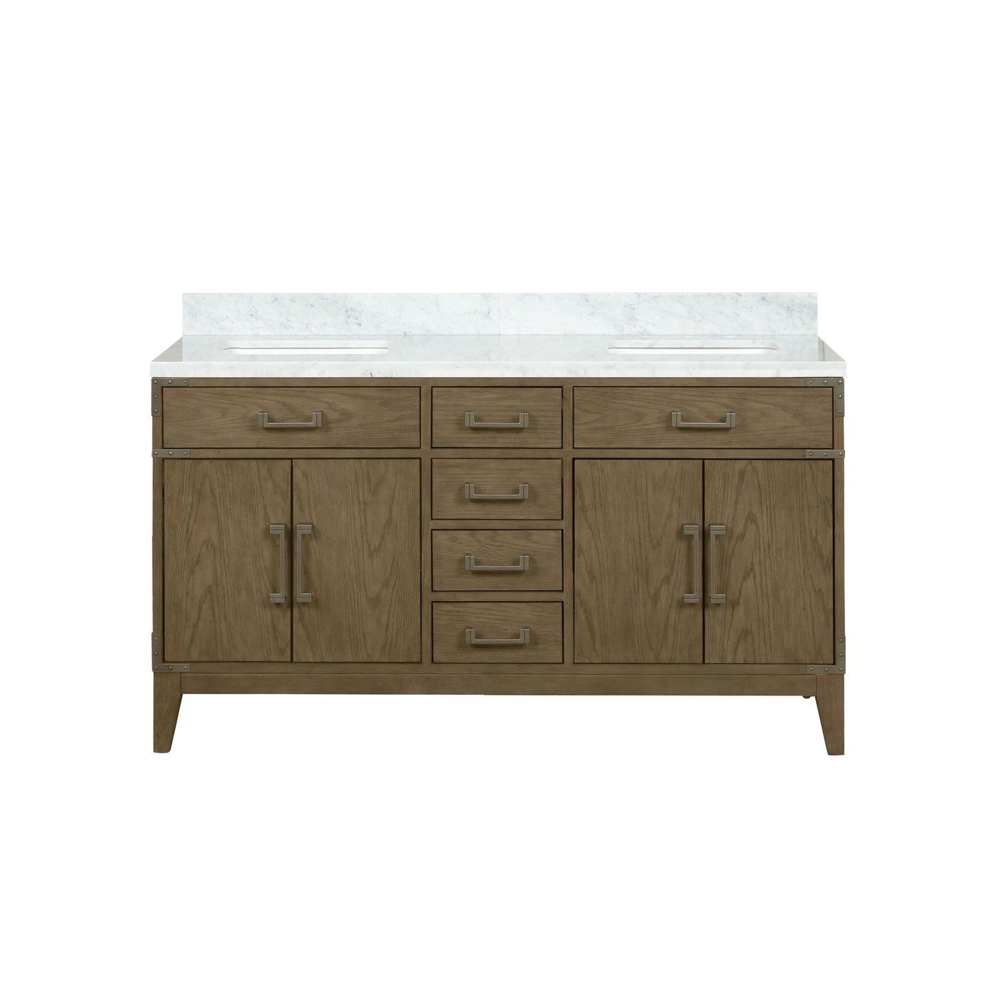 Laurel 60 in W x 22 in D Grey Oak Double Bath Vanity