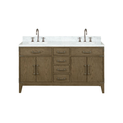Laurel 60 in W x 22 in D Grey Oak Double Bath Vanity