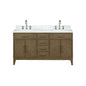 Laurel 60 in W x 22 in D Grey Oak Double Bath Vanity
