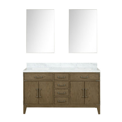 Laurel 60 in W x 22 in D Grey Oak Double Bath Vanity