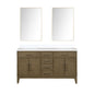 Laurel 60 in W x 22 in D Grey Oak Double Bath Vanity