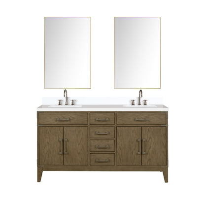Laurel 60 in W x 22 in D Grey Oak Double Bath Vanity