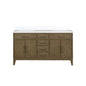 Laurel 60 in W x 22 in D Grey Oak Double Bath Vanity